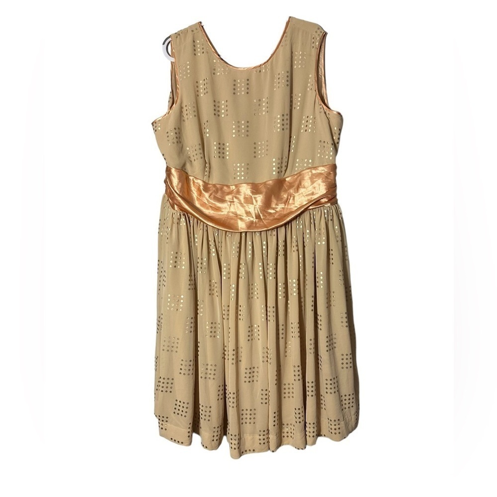 ModCloth Geode Sleeveless Chiffon Fit & Flare Midi Dress Retro
